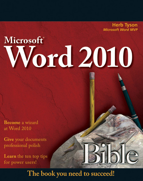 Word 2010 Bible by Herb Tyson, 9780470591840