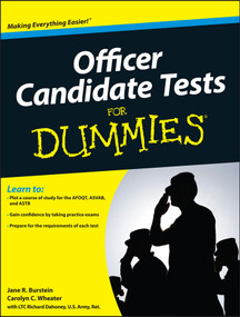 Officer Candidate Tests For Dummies by Jane R. Burstein, Carolyn C. Wheater, LTC Richard Dahoney, 9780470598764