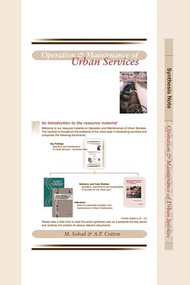 Operation and Maintenance of Urban Services: A synthesis note by M Sohail, 9781843800156