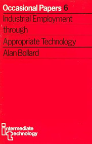 Industrial Employment through Appropriate Technology by Alan Bollard, 9781853393617
