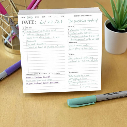 Basic Daily Planning Desktop Note Block, 9781643326191