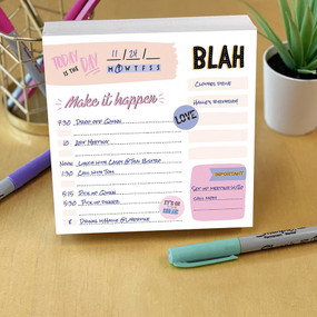Make it Happen Daily Note Block for Productivity and Lists Desktop, 9781646668410