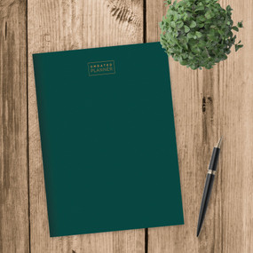 Emerald Green Large Monthly Planner, 9781646664795