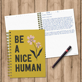 Joy Nice Human Spiral Lined Journal, 9781646668885