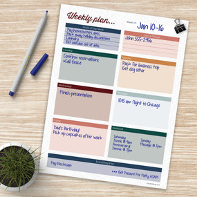 Boho Design Large Weekly Task Planner Desk Pad, 9781646664900