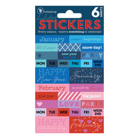 Seasonal Monthly Planner Sticker Pack, 9781646660759