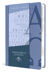 Biblia RVR 1960 letra grande tamaño manual, símil piel azul celeste con nombres de Dios / Spanish Bible RVR 1960 Handy Size Large Print Leathersoft S.. by Reina Valera Revisada 1960, 9781644735626
