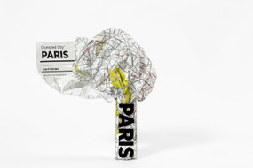 Crumpled City map of Paris, CCMTPARIS