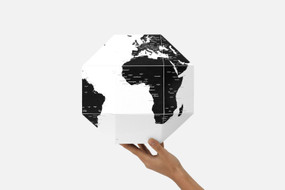 Dear World paper pinnable globe medium- cities, DWGM