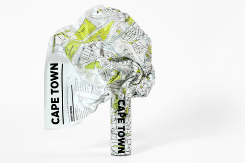 Crumpled City map of Cape Town, CCMTCapeTown