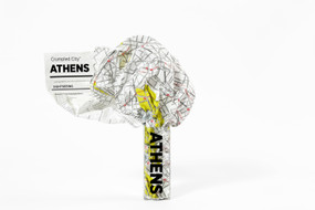 Crumpled City map of Athens, CCMTAthens