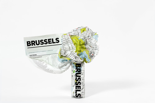 Crumpled City map of Brussels, CCMTBrussels