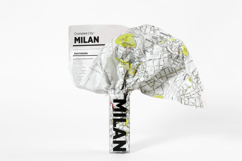 Crumpled City map of Milan, CCMTMilan