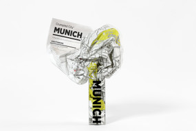 Crumpled City map of Munich, CCMTMunich