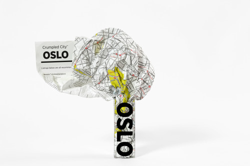 Crumpled City map of Oslo, CCMTOslo