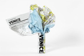 Crumpled City map of Venice, CCMTVenice