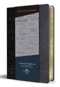 Biblia RVR60 letra grande tamaño manual, simil piel negro con nombres de Dios / Spanish Bible RVR60 Handy Size Large Print Leathersoft Black with Names .. by Reina Valera Revisada 1960, 9781644734940