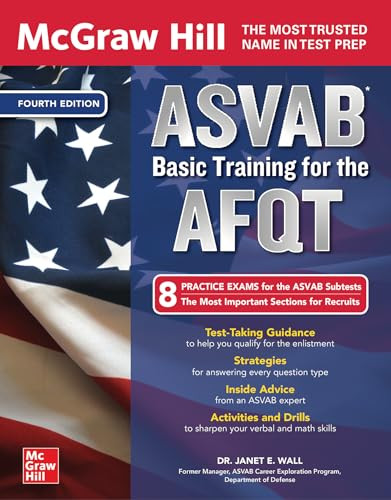 McGraw Hill ASVAB Basic Training for the AFQT, Fourth Edition by Janet E. Wall, 9781264274864