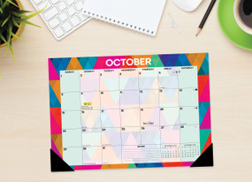 Bold Geo 2023 22" x 17" Large Monthly Deskpad by Willow Creek Press, 9781549230752