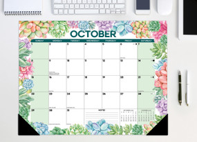 Succulent 2023 22" x 17" Large Monthly Deskpad by Willow Creek Press, 9781549230936