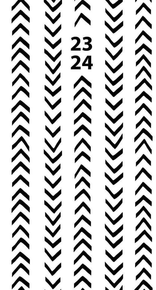 Black and White 2023 2-Year Pocket Planner by Willow Creek Press, 9781549230806