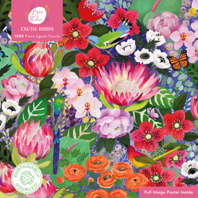 Adult Sustainable Jigsaw Puzzle Bex Parkin: Exotic Birds (1000-pieces. Ethical, Sustainable, Earth-friendly) by Flame Tree Studio, 9781804172131