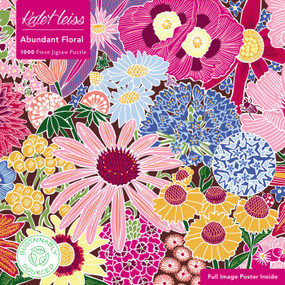 Adult Sustainable Jigsaw Puzzle Kate Heiss: Abundant Floral (1000-pieces. Ethical, Sustainable, Earth-friendly) by Flame Tree Studio, 9781804172155