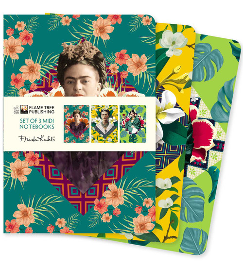 Frida Kahlo Set of 3 Midi Notebooks by Flame Tree Studio, 9781804172186
