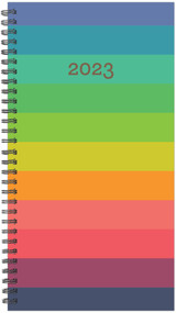 Rainbow Row 2023 Small Spiral Softcover Planner by Willow Creek Press, 9781549230271