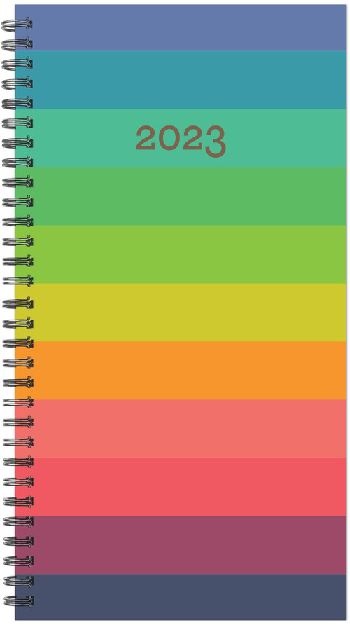 Rainbow Row 2023 Small Spiral Softcover Planner by Willow Creek Press, 9781549230271