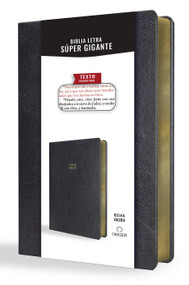 Biblia Reina Valera letra súper gigante, símil piel negro / Spanish Bible Reina Valera Super Giant Print, Black Leathersoft by Reina Valera 1909, 9781644735664