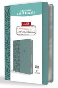 Biblia Reina Valera letra súper gigante, símil piel aguamarina / Spanish Bible Reina Valera Super Giant Print, Aquamarine Leathersoft by Reina Valera 1909, 9781644735688