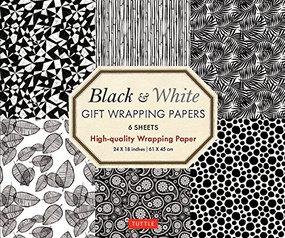 Black & White Gift Wrapping Papers - 6 sheets (24 x 18 inch (61 x 45 cm) Wrapping Paper) by Tuttle Studio, 9780804851169