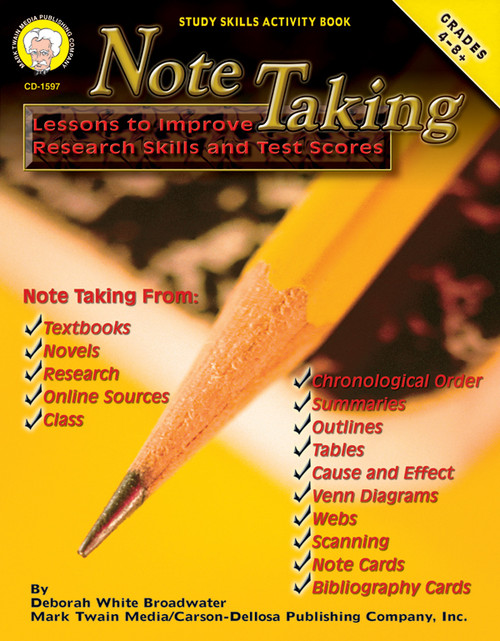 Note Taking, Grades 4 - 8 (Lessons to Improve Research Skills and Test Scores) by Deborah White Broadwater, 9781580372534