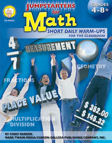 Jumpstarters for Math, Grades 4 - 8 by Cindy Barden, 9781580372978