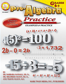 Pre-Algebra Practice Book, Grades 6 - 12 by Barbara R. Sandall, Melfried Olson, Travis Olson, 9781580373241
