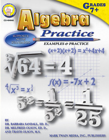 Algebra Practice Book, Grades 7 - 12 by Barbara R. Sandall, Melfried Olson, Travis Olson, 9781580373258