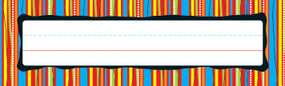 Colorful Stripes Name Plates by Carson Dellosa Education, 9781604182019
