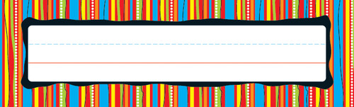 Colorful Stripes Name Plates by Carson Dellosa Education, 9781604182019