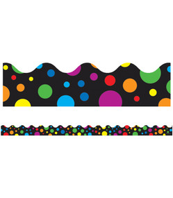 Big Rainbow Dots Scalloped Bulletin Board Borders by Carson-Dellosa Publishing, 9781604186284