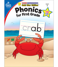 Phonics for First Grade, Grade 1 (Gold Star Edition) by Carson Dellosa Education, 9781604187854