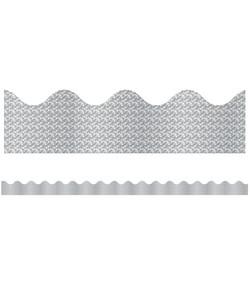 Silver Sparkle Scalloped Bulletin Board Borders by Carson Dellosa Education, 9781609962388
