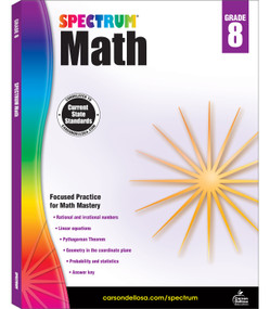 Spectrum Math Workbook, Grade 8 by Spectrum, Carson Dellosa Education, 9781483808765