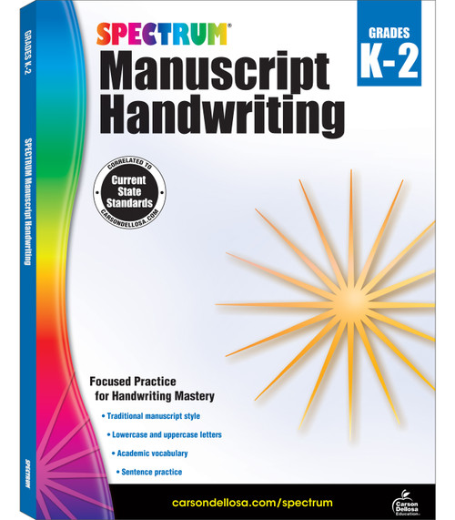 Spectrum Manuscript Handwriting, Grades K - 2 by Spectrum, 9781483813806