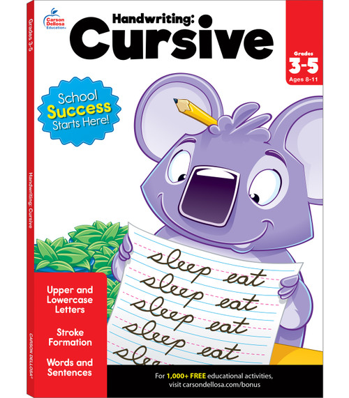 Handwriting: Cursive Workbook by Brighter Child, Carson Dellosa Education, 9781483816432