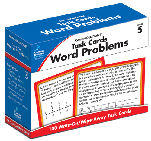 Task Cards: Word Problems, Grade 5 by Amy Gamble, 9781483817156