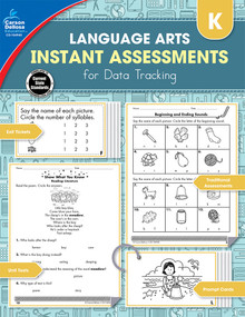 Instant Assessments for Data Tracking, Grade K (Language Arts) by Carson Dellosa Education, 9781483836157