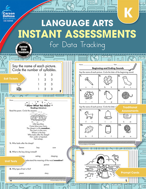 Instant Assessments for Data Tracking, Grade K (Language Arts) by Carson Dellosa Education, 9781483836157