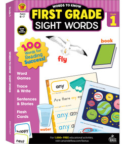 Words to Know Sight Words, Grade 1 by Brighter Child, Carson Dellosa Education, 9781483849331