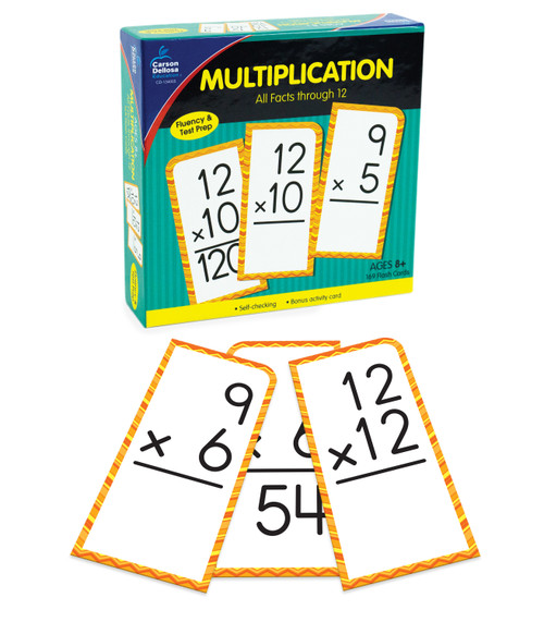 Multiplication All Facts through 12 Flash Cards by Carson Dellosa Education, 9781483852706